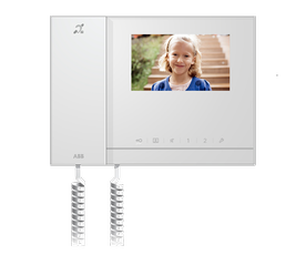 Абонентское устройство с 4,3, с трубкой и индукционной петлёй, белый глянцевый | 2TMA070020W0056 | ABB