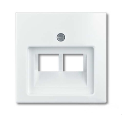 ABB Basic 55 Альп. белый Накладка 2-ой ТЛФ/комп розетки наклонной | 1753-0-0095  | 2CKA001753A0095 | ABB