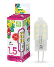 Лампа светодиодная LED-JC-standard 1.5Вт 12В G4 6500К 135Лм | 4690612026367 | ASD
