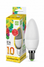 Лампа светодиодная LED-СВЕЧА-standard 10Вт 230В Е14 3000К 900Лм | 4690612015507 | ASD