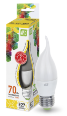 Лампа светодиодная LED-СВЕЧА НА ВЕТРУ-standard 7.5Вт 230В Е27 3000К 675Лм | 4690612004570 | ASD