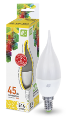 Лампа светодиодная LED-СВЕЧА НА ВЕТРУ-standard 5Вт 230В Е14 3000К 450Лм | 4690612004518 | ASD