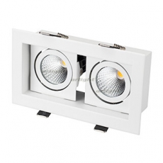 Светильник CL-KARDAN-S180x102-2x9W Warm (WH, 38 deg) | 024127 | Arlight