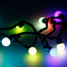 Светодиодная гирлянда ARD-BALL-CLASSIC-D17.5-10000-BLACK-100LED RGB (230V, 7W) | 025585 | Arlight