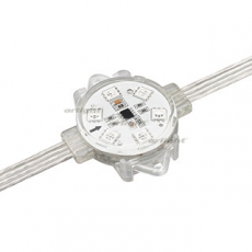 Модуль управляемый VISOR-SPI-5060-6-24V RGB 120deg (D40x12mm, 1.5W, IP68) | 029379 | Arlight