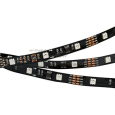Лента светодиодная SPI-5000-5060-30 12V Cx3 RGB-Auto (Black 10mm, 6.5W, IP20) | 024599(1) | Arlight