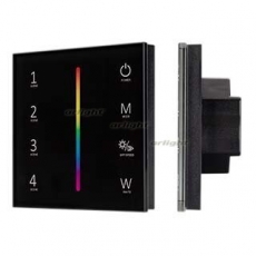 Панель SMART-P22-RGBW-G-IN Black (12-24V, 4x3A, Sens, 2.4G) (Arlight, IP20 Пластик, 5 лет) | 033766 | Arlight