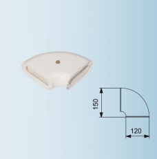 Элемент соединительный L-образный. ML ПК. белый с 2 коннекторами | 1017040090 | АСТЗ