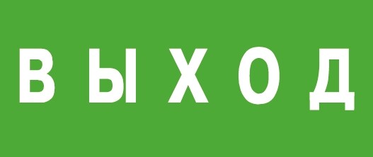 Пиктограмма (Наклейка) Выход (150х300) | 1001150300 | АСТЗ
