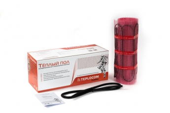 Маты нагревательные двухжильные TEPLOCOM ProМНД-8,0-1280 Вт L=16м, 8м?, R=37,9Ом | 2521 | Бастион