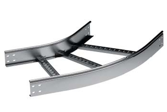 Угол горизонтальный 45 градусов 80x200 R=600мм цинк-ламельный