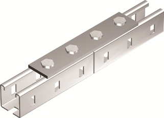 Пластина соединительная 190мм 4 отверстия горячеоцинкованная