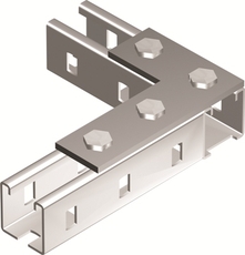 Пластина соединительная 90х140мм L-образная 4отверстия горячеоцинкованная
