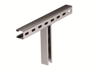 Крепление Т-образное к вертикальной двутавровой балке 200 мм горячеоцинковнное