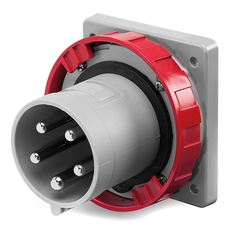 Вилка панельная прямая IP67 63A 3P+E+N 400В