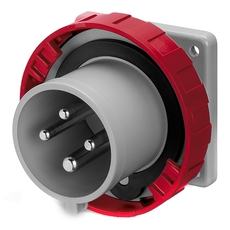 Вилка панельная прямая IP67 16А 3P+E 400В