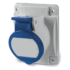 Розетка скрытой установки с наклоном  IP44 16А 2P+E 230В