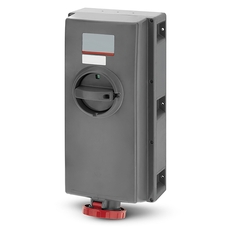 Розетка наружной установки IP67 125А 3P+E 400В с механической блокировкой и боковым расположением разъема