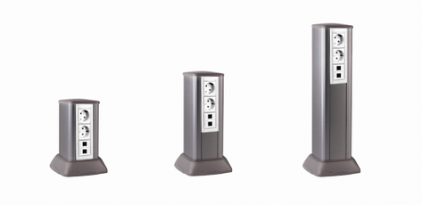 Миниколонна алюминиевая 0.25м серый металлик RAL 9006