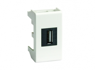 VIVA Розетка 1 модуль белая USB 2.0