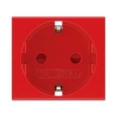 VIVA Розетка силовая с заземлением красная