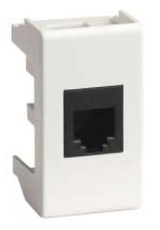 Розетка телефонная RJ12 Viva белая 1 модуль