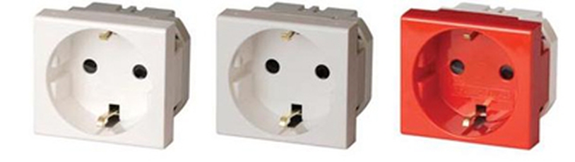 VIVA Розетка силовая с заземлением серая