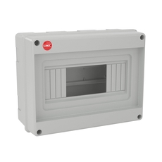 Щит распределительный настенный 8 модулей без крышки окрашенный серый