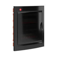 Щит распределительный встраиваемый 24 модуля IP41 черный прозрачная дверь