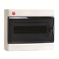 Щит распределительный навесной ЩРн-12 IP41 пластиковый белый с клеммным блоком прозрачная