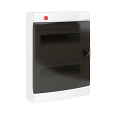 Щит распределительный навесной ЩРн-П-24  пластиковый с прозрачной дверью IP40 белый с клеммным блоком