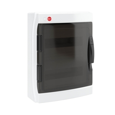 Щит распределительный навесной ЩРн-П-24 (2х12) IP65 пластиковый прозрачная дверь серый