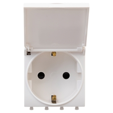 Avanti Розетка с крышкой ''Белое облако'', 2P+E, 2 модульная