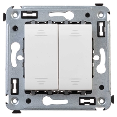 Avanti Выключатель двухклавишный в стену, ''Белое облако''
