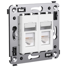 Avanti Розетка RJ-45 в стену, кат.6 двойная, ''Белое облако''