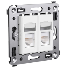 Avanti Розетка RJ-45 в стену, 5e двойная экранированная, ''Белое облако''