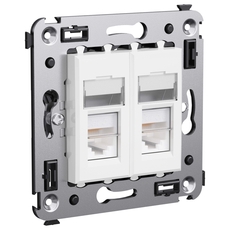 Avanti Розетка RJ-45 в стену, 5e двойная, ''Белое облако''