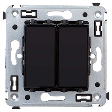 Avanti Переключатель двухклавишный в стену, ''Черный квадрат''