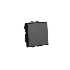 Выключатель двухполюсный одноклавишный модульный, ''Avanti'', ''Черный квадрат'', 2 модуля