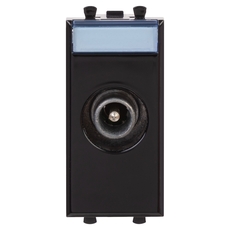 Avanti ТВ розетка проходная ''Черный квадрат'', 16A, 1 модульная