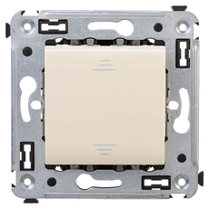 Выключатель одноклавишный, в стену, ''Ванильная дымка''