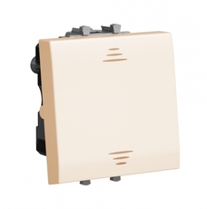 Выключатель двухполюсный одноклавишный модульный, ''Avanti'', ''Ванильная дымка'', 2 модуля