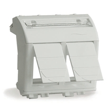 Адаптер для 2 информационныx разъемов Keystone бежевый 2 модуля