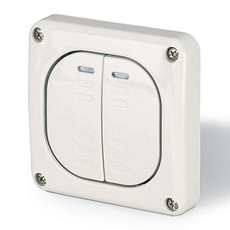 Выключатель однополюсный двухклавишный