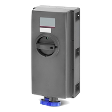 Розетка наружной установки IP67 125А 2P+E 230В с механической блокировкой и боковым расположением разъема