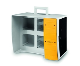 Корпус на 16 модулей и 4 поста с основанием 136х125мм MBOX2