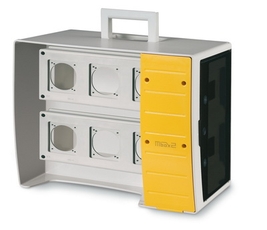 Корпус на 16 модулей и 6 постов с основанием 70х87мм MBOX2