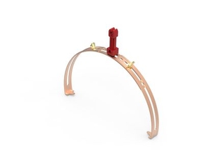 Зажим коньковый регулируемый с пластиковым держателем медь