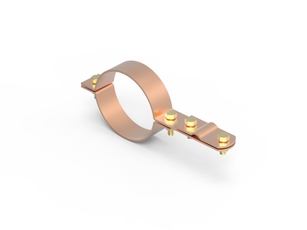 Хомут на металлические трубы диам.20-80мм медь