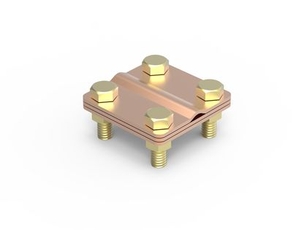 Соединитель пруток - полоса 57х57 мм медь